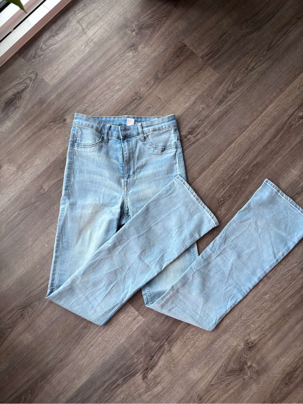 Light Blue Women's High-Rise Boot-cut Jeans